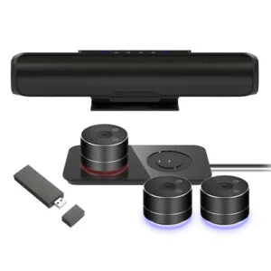 vista frontale speaker wireless PODless con microfoni - TVPRO by Softech vista frontale speaker wireless PODless con microfoni - TVPRO by Softech